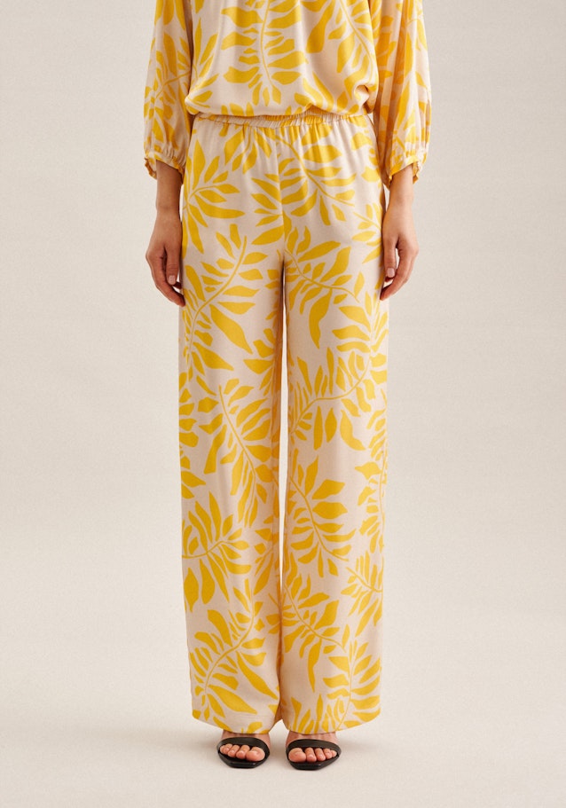 Regular Pantalons feuilles in Jaune | Seidensticker Onlineshop