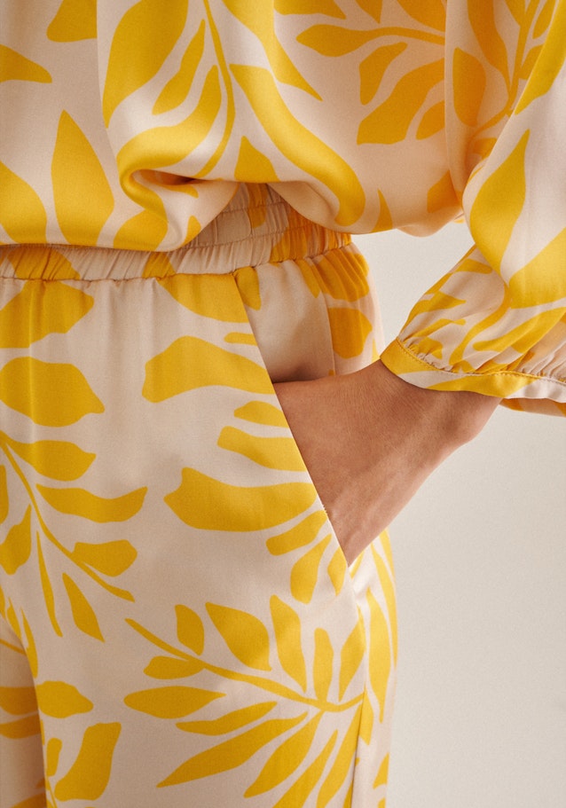 Regular Pantalons feuilles in Jaune | Seidensticker Onlineshop