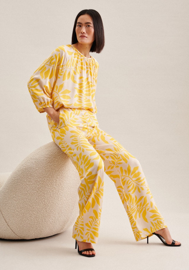 Regular Pantalons feuilles in Jaune | Seidensticker Onlineshop