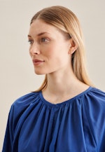 3/4-sleeve Voile Shirt Blouse in Medium Blue |  Seidensticker Onlineshop