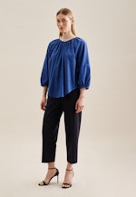 3/4-sleeve Voile Shirt Blouse in Medium Blue |  Seidensticker Onlineshop