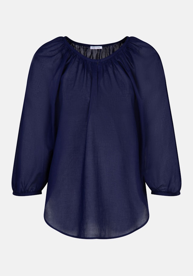 3/4-sleeve Voile Shirt Blouse in Dark Blue |  Seidensticker Onlineshop