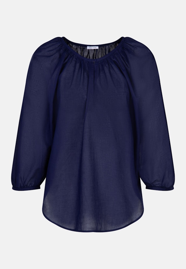 3/4-sleeve Voile Shirt Blouse in Dark Blue |  Seidensticker Onlineshop