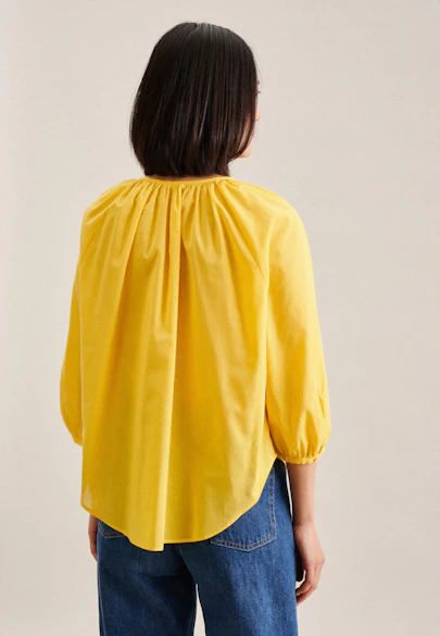 Shirt Blouse Uni in Yellow |  Seidensticker Onlineshop
