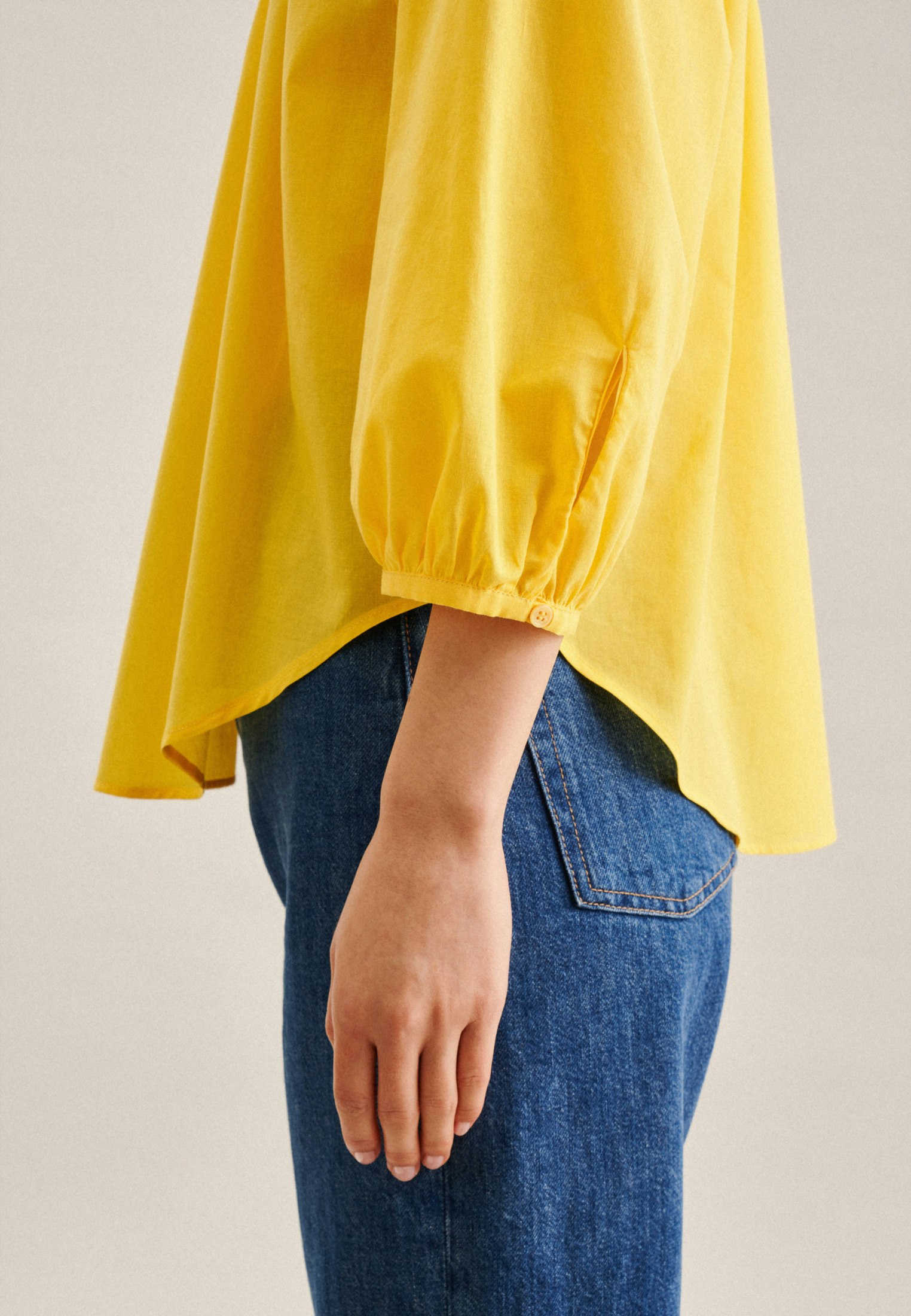 yellow long blouse