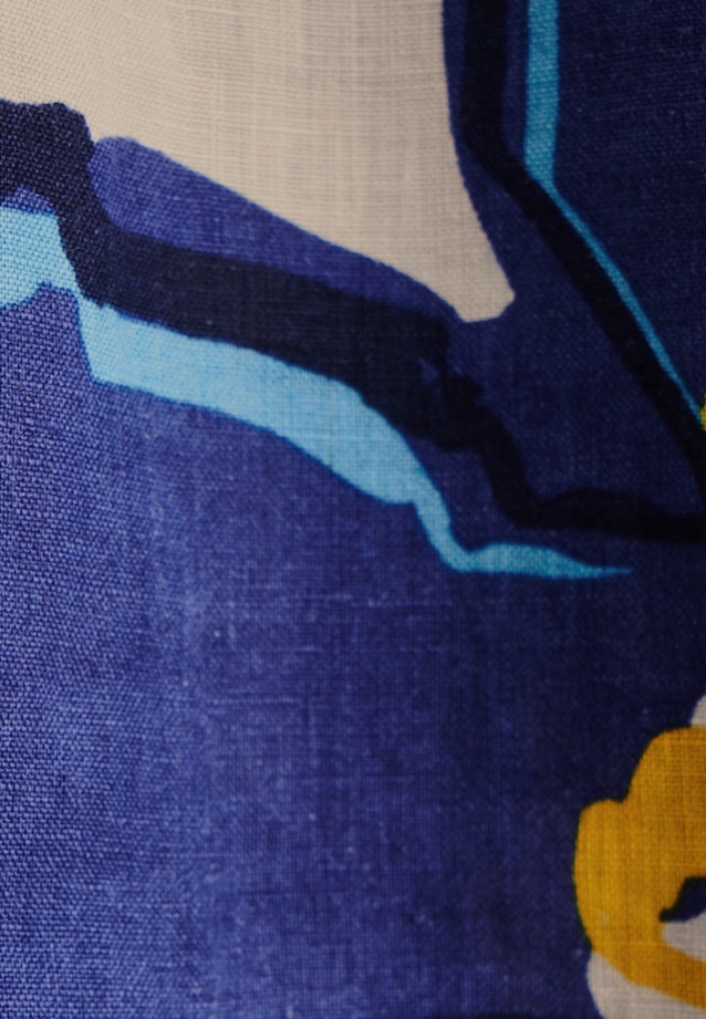 Kurzarm Leinen Hemdbluse in Mittelblau |  Seidensticker Onlineshop