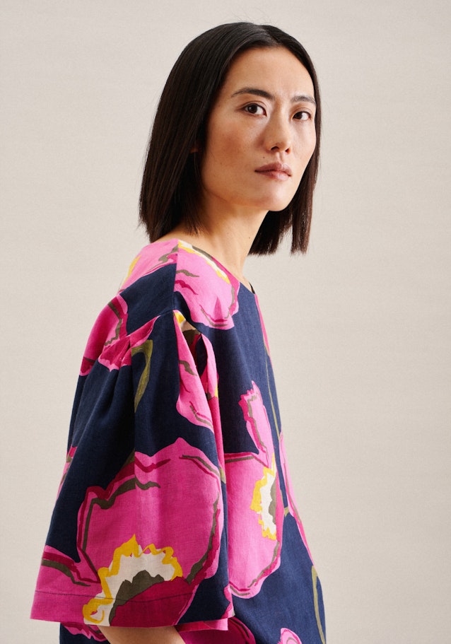 Shirt Floral in Dunkelblau |  Seidensticker Onlineshop