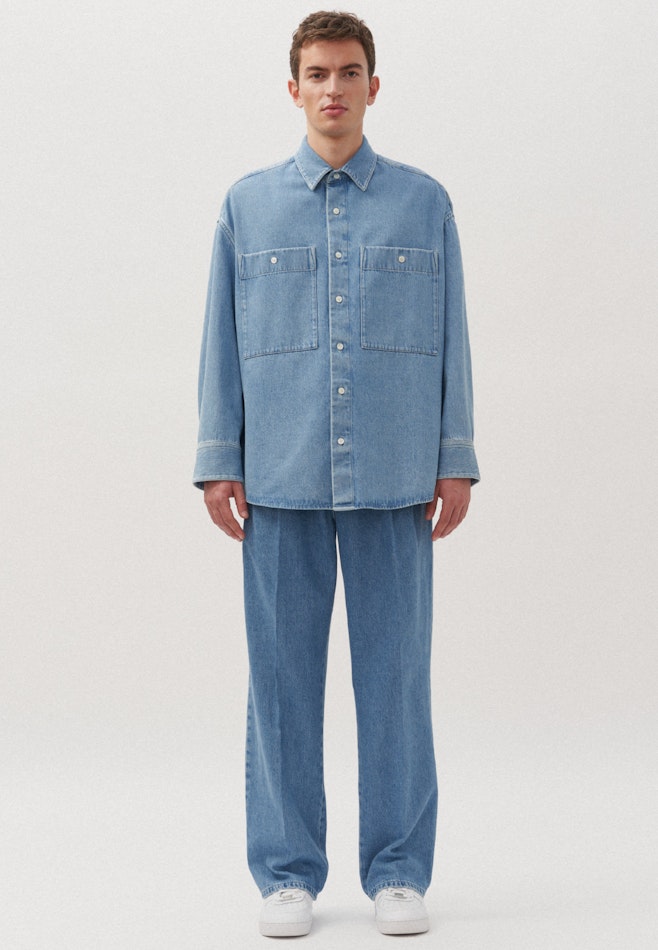 Unisex shirt Oversized in Medium Blue | Seidensticker online shop