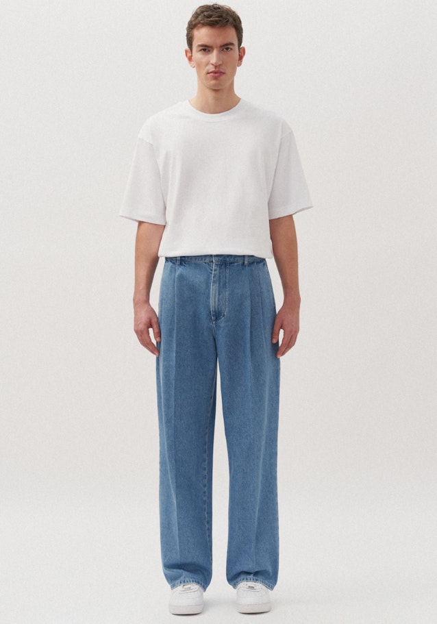 Unisex pleated trousers in Medium Blue | Seidensticker Onlineshop