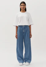 Oversized Unisex Bundfaltenhose Uni in Mittelblau |  Seidensticker Onlineshop