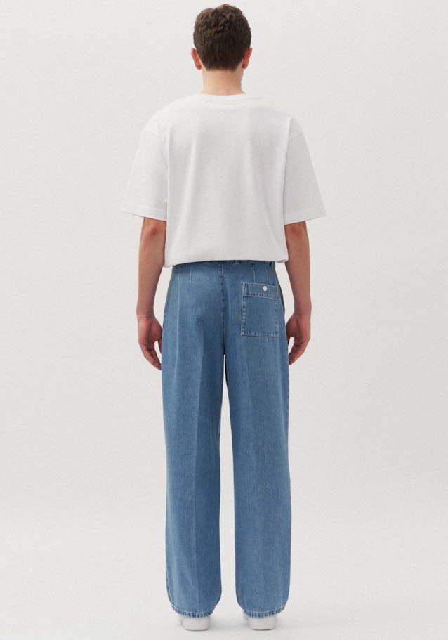 Unisex Pantalon À Pinces Oversized in Bleu Moyen |  Seidensticker Onlineshop