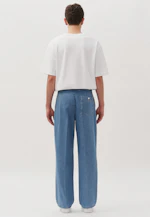 Oversized Unisex Bundfaltenhose Uni in Mittelblau |  Seidensticker Onlineshop