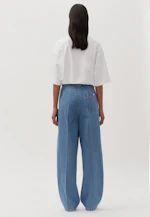 Oversized Unisex Bundfaltenhose Uni in Mittelblau |  Seidensticker Onlineshop