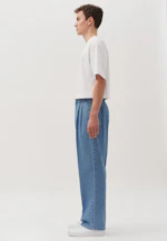 Oversized Unisex Bundfaltenhose Uni in Mittelblau |  Seidensticker Onlineshop