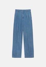 Oversized Unisex Bundfaltenhose Uni in Mittelblau |  Seidensticker Onlineshop