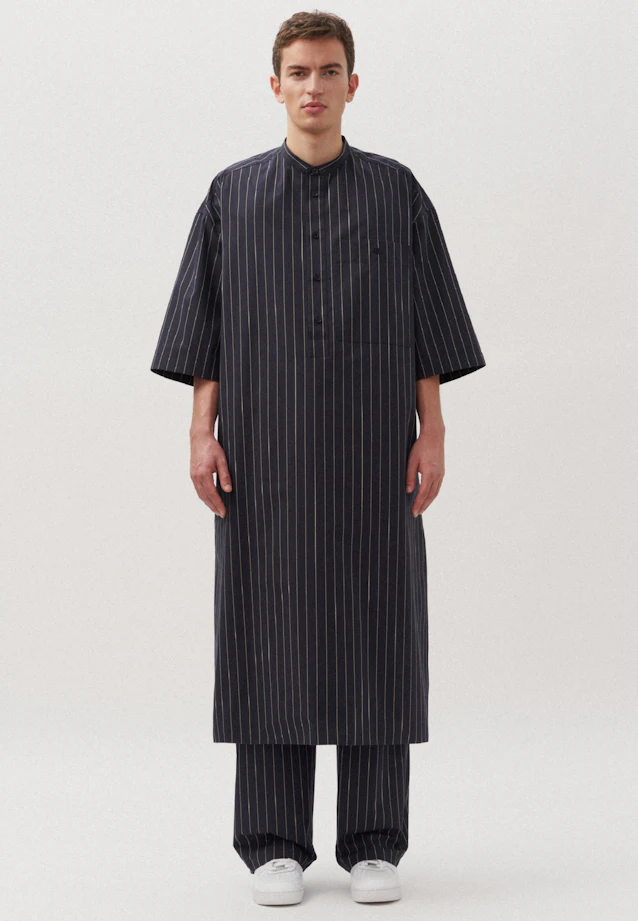 Oversized Unisex caftan rayures in Bleu Foncé |  Seidensticker Onlineshop