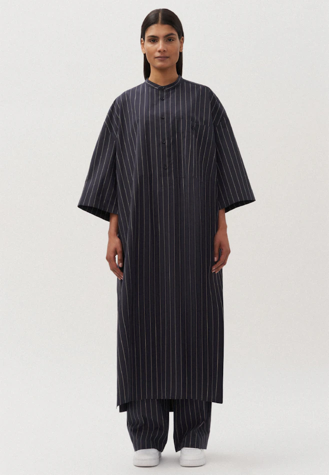 Oversized Unisex Kaftan Streifen in Dunkelblau | Seidensticker Onlineshop