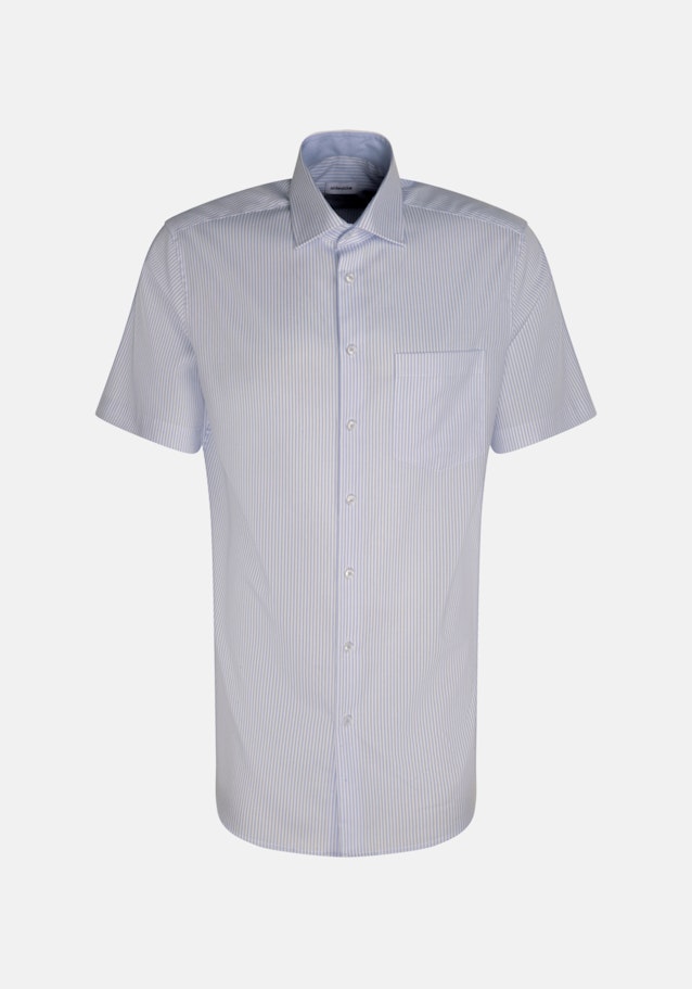 Non-iron Twill Short sleeve Business Shirt in Regular with Kent-Collar in Light Blue |  Seidensticker Onlineshop