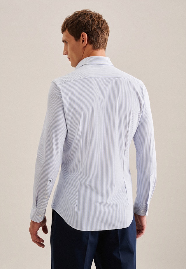 Slim Performance shirt Print in Light Blue |  Seidensticker Onlineshop