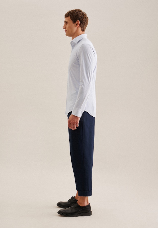 Slim Performance shirt Print in Light Blue |  Seidensticker Onlineshop
