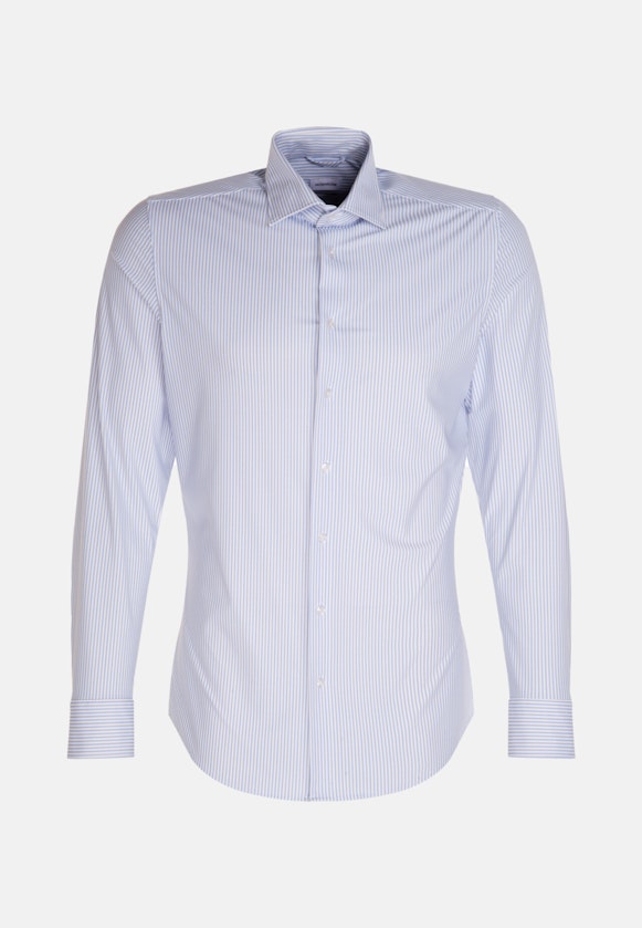 Slim Performance shirt Print in Light Blue |  Seidensticker Onlineshop