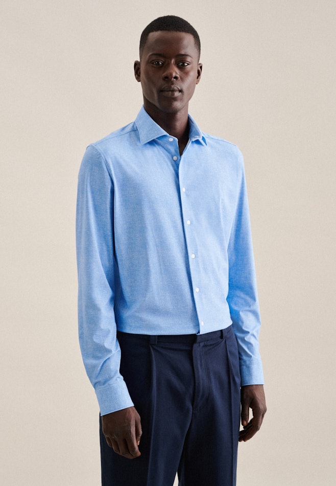 Performance shirt in Slim with Kent-Collar in Light Blue | Seidensticker online shop