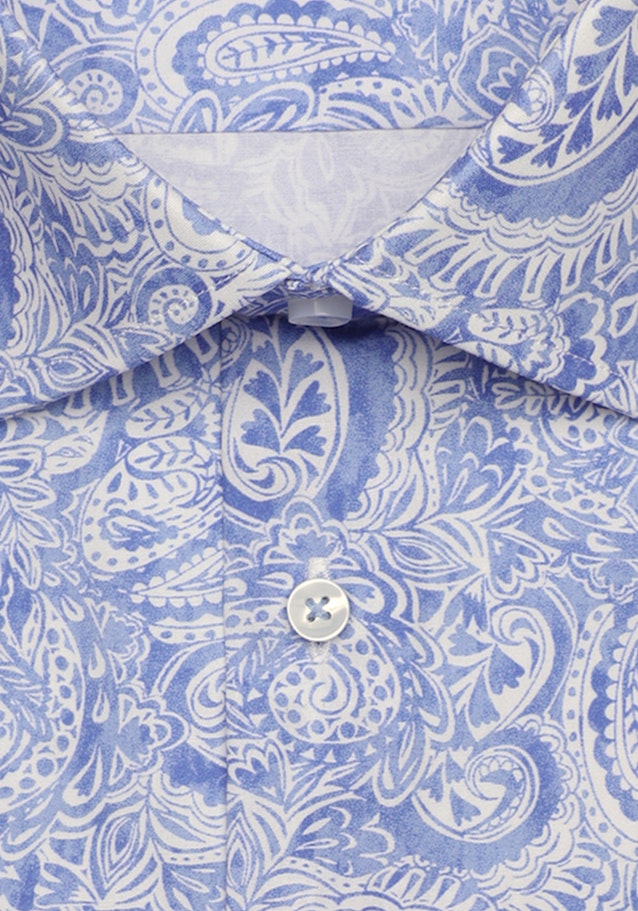 Popeline korte arm Business overhemd in Shaped with Kentkraag in Lichtblauw |  Seidensticker Onlineshop