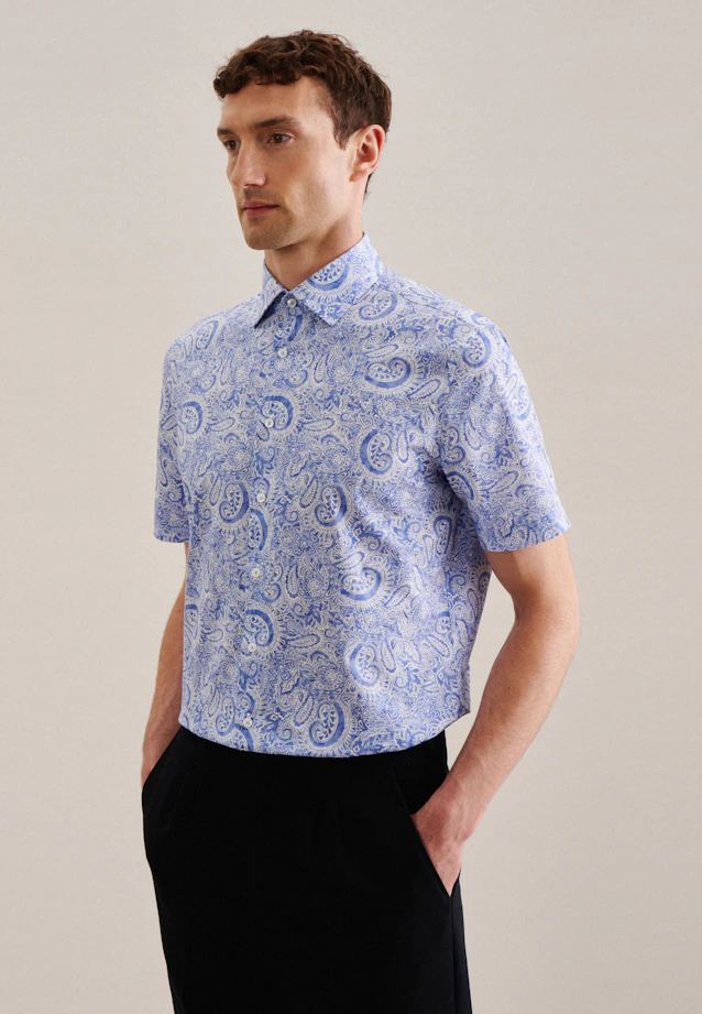Shaped Chemise d'affaires Paisley in Bleu Clair |  Seidensticker Onlineshop