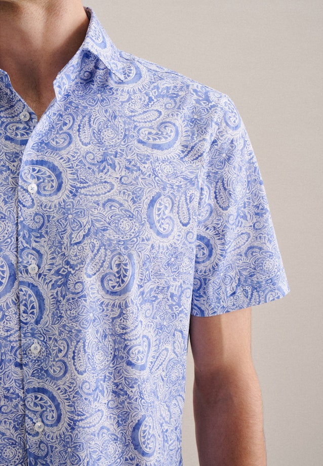 Shaped Business Hemd Paisley in Hellblau |  Seidensticker Onlineshop