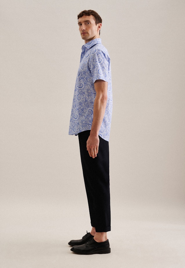 Shaped Business Hemd Paisley in Hellblau |  Seidensticker Onlineshop