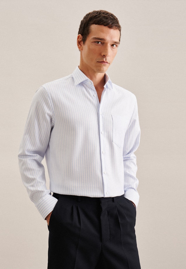 Regular Business shirt Stripe in Light Blue |  Seidensticker Onlineshop
