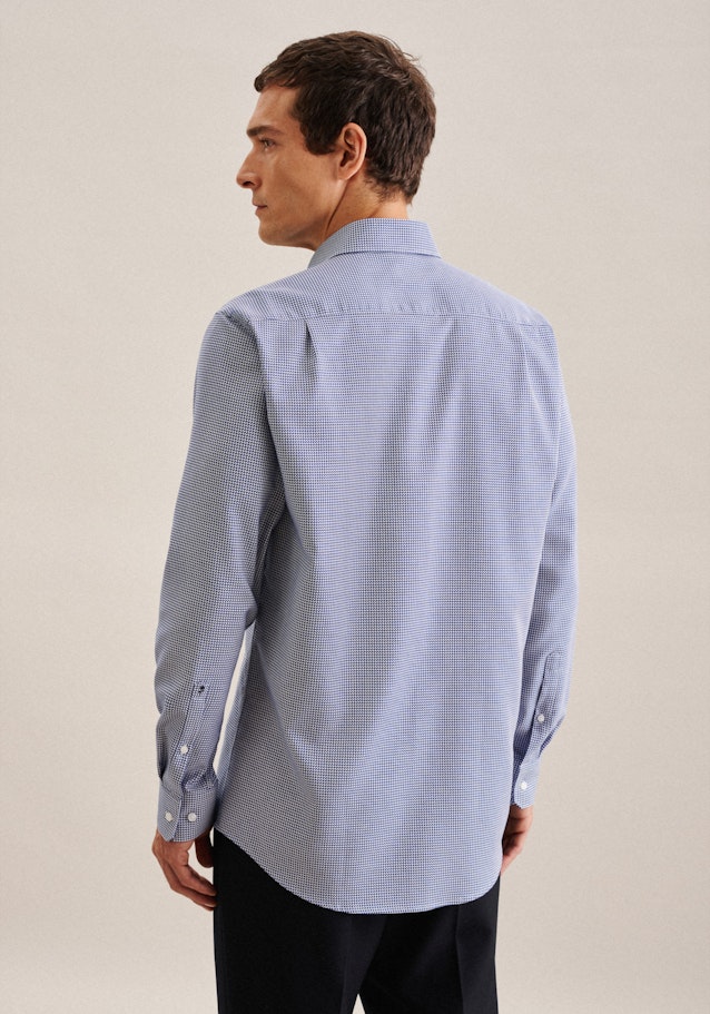 Non-iron Structure Business Shirt in Regular with Kent-Collar in Medium Blue | Seidensticker Onlineshop