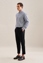 Regular Business shirt Check in Medium Blue |  Seidensticker Onlineshop