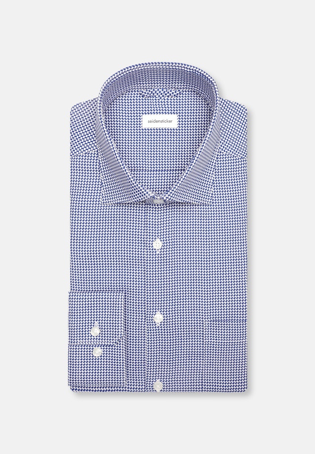 Regular Business shirt Check in Medium Blue |  Seidensticker Onlineshop