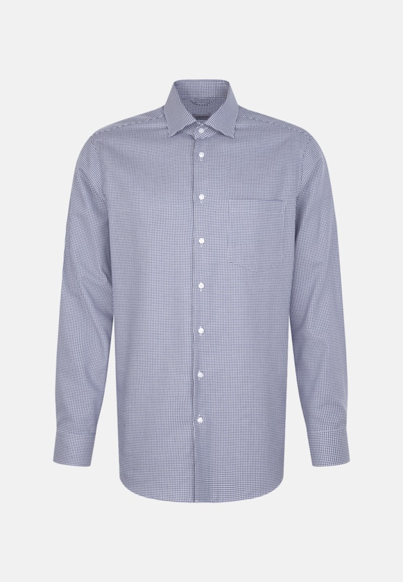 Regular Business shirt Check in Medium Blue |  Seidensticker Onlineshop