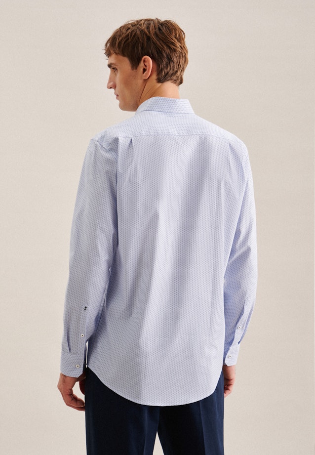 Business overhemd in Regular with Covered Button-Down-Kraag in Lichtblauw | Seidensticker Onlineshop