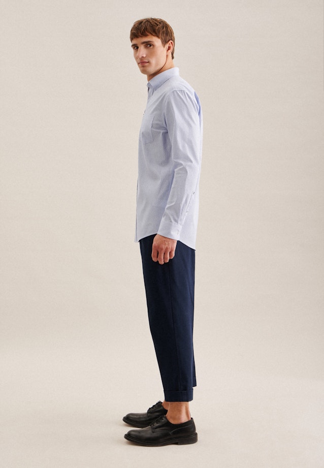 Regular Business Hemd Druck in Hellblau |  Seidensticker Onlineshop