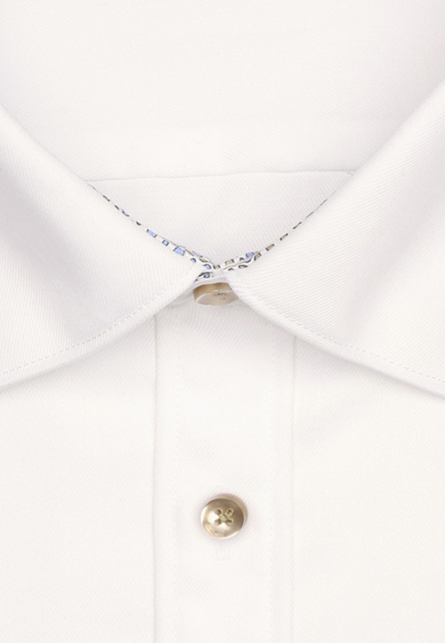 Non-iron Twill Business overhemd in Regular with Covered Button-Down-Kraag in Wit |  Seidensticker Onlineshop