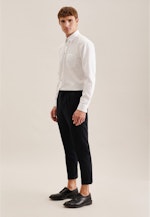 Non-iron Twill Business Shirt in Regular with Covered-Button-Down-Collar in White |  Seidensticker Onlineshop