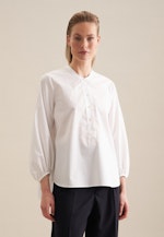 Twill Stand-Up Blouse in White |  Seidensticker Onlineshop