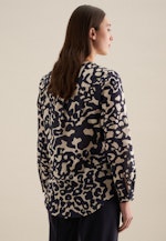 Long sleeve Voile Tunic in Dark Blue |  Seidensticker Onlineshop