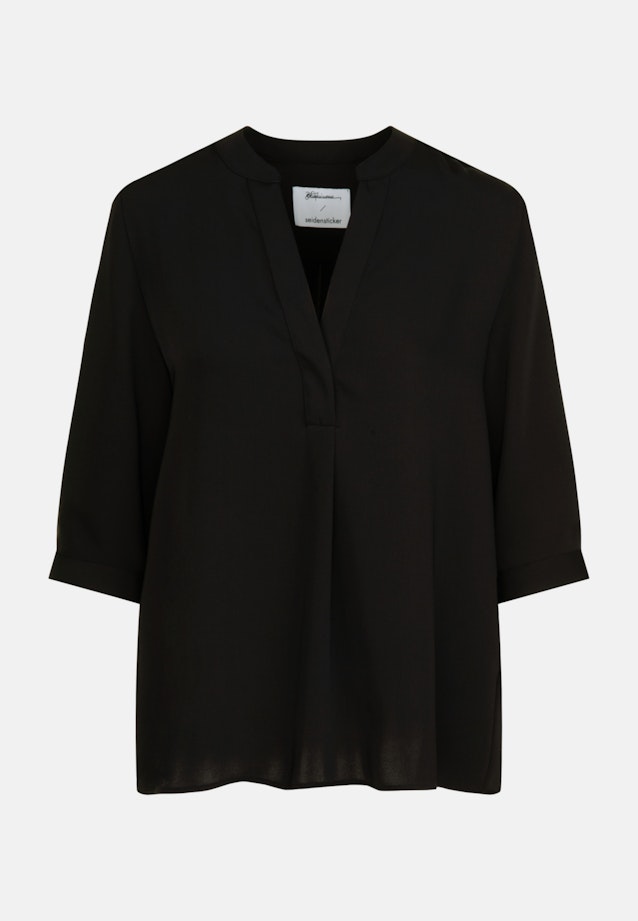 3/4-sleeve Crepe Tunic in Black |  Seidensticker Onlineshop