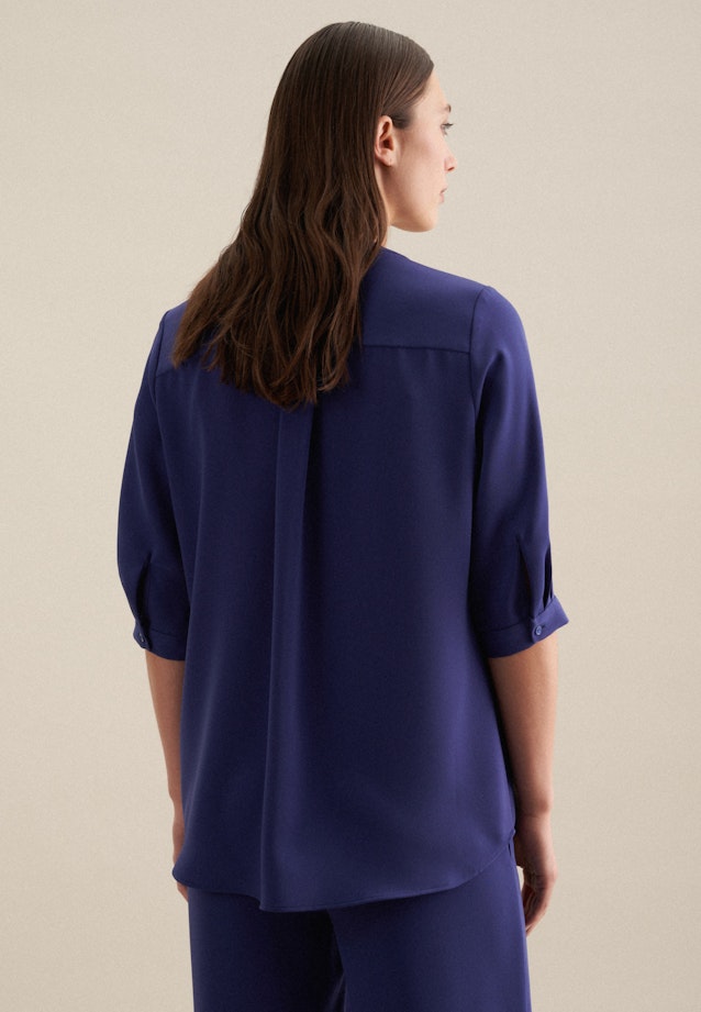 3/4-sleeve Crepe Tunic in Medium Blue | Seidensticker Onlineshop