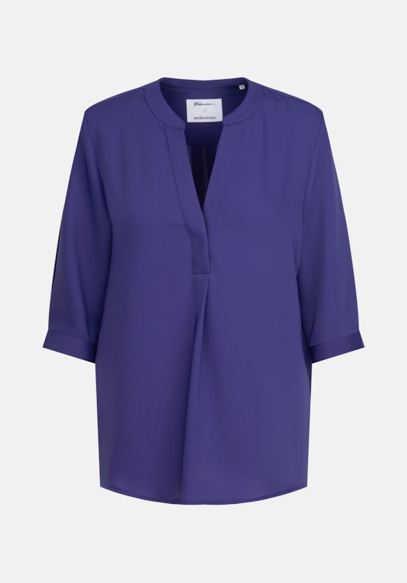 3/4-sleeve Crepe Tunic in Medium Blue |  Seidensticker Onlineshop