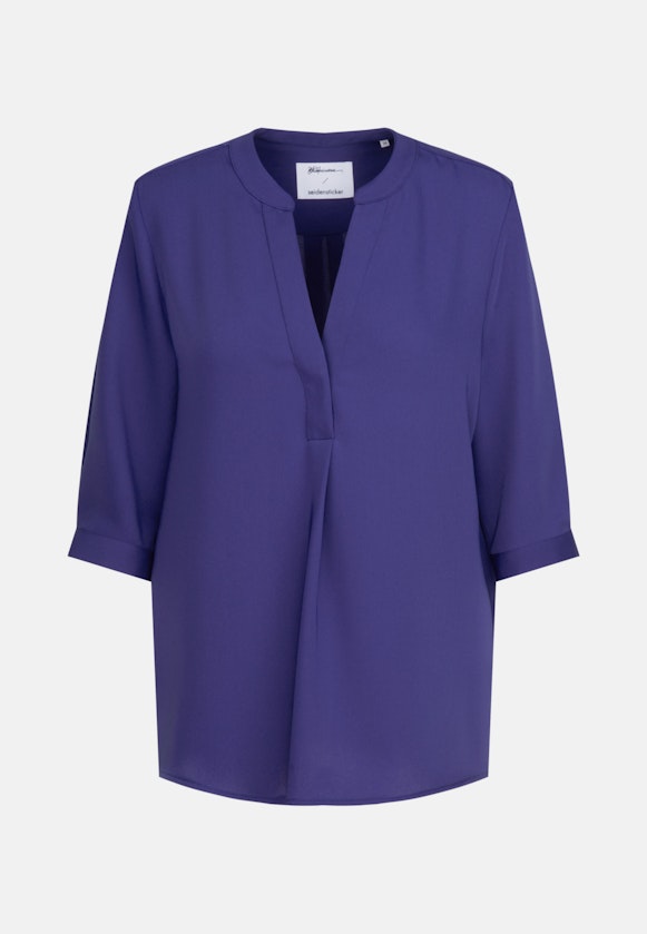 3/4-sleeve Crepe Tunic in Medium Blue |  Seidensticker Onlineshop