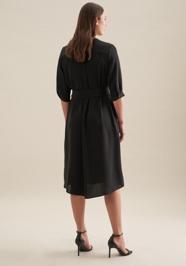 Krepp Midi Kleid in Schwarz | Seidensticker Onlineshop