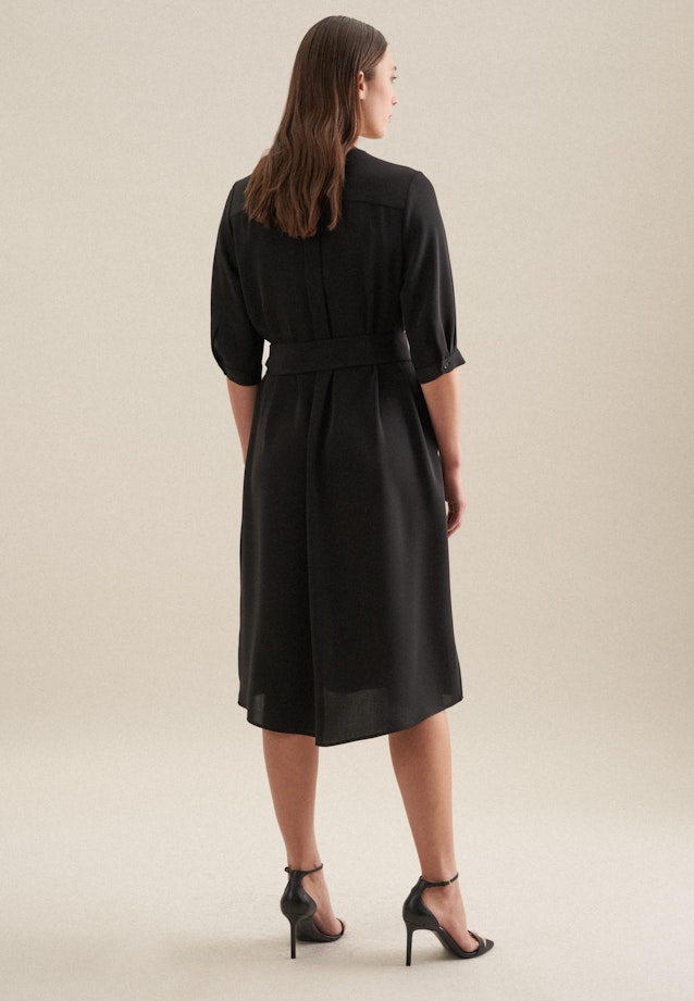 Kragen Kleid Regular in Schwarz | Seidensticker Onlineshop
