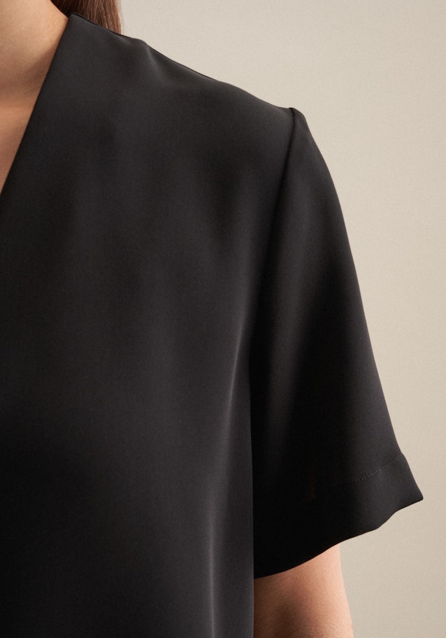 V-Neck Shirt Blouse in Black |  Seidensticker Onlineshop