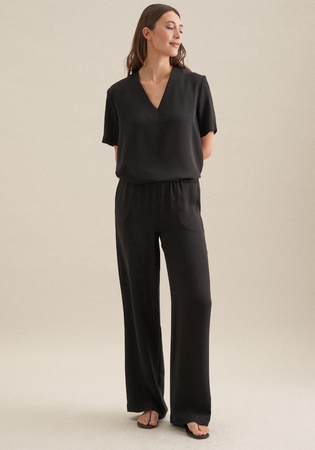 Shirtbluse Uni in Schwarz | Seidensticker Onlineshop