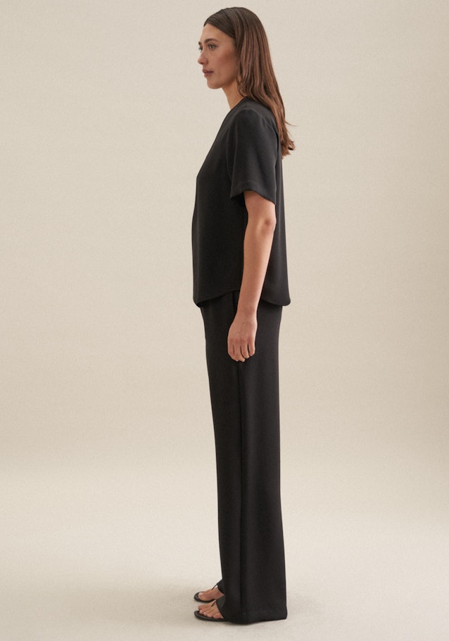 Shirtbluse Uni in Schwarz | Seidensticker Onlineshop